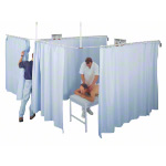 Teleskopkabine, LxB 150x230 cm, kurzer Schenkel im Wandhalter