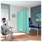 Teleskopsichtschutz 150 cm mit Vorhang 175 cm