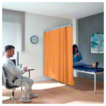 Teleskopsichtschutz 150 cm mit Vorhang 175 cm