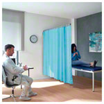 Teleskopsichtschutz 150 cm mit Vorhang 175 cm