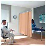 Teleskopsichtschutz 150 cm mit Vorhang 175 cm