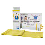 Thera-Band inkl. Tasche und Anleitung, LxB 2,50 mx12,8 cm, leicht, gelb