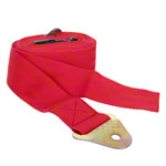 Wandbefestigungsgurt Standard für Turnmatten 6 m x 50 mm (L x B), mit Schnellsteckverschluss, rot
