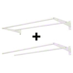 Wandhalterung Set, 250 cm, mit 2 Auflagestben, Basis- und Erweiterungsmodul, 7-tlg.