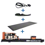 WaterRower Rudergerät Club-Sport, inkl. S4 Monitor, Herzfrequenzempfänger, Brustgurt POLAR T31 und Bodenschutzmatte, Set 4-tlg.