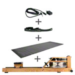 WaterRower Rudergert Eiche, inkl. S4 Monitor, Herzfrequenzempfnger, Brustgurt POLAR T31 und Bodenschutzmatte, Set 4-tlg.