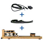 WaterRower Rudergert Eiche, inkl. S4 Monitor, Herzfrequenzempfnger und Brustgurt POLAR T31, Set 3-tlg.