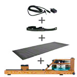 WaterRower Rudergert Esche, inkl. S4 Monitor, Herzfrequenzempfnger, Brustgurt POLAR T31 und Bodenschutzmatte, Set 4-tlg.