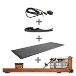 WaterRower Rudergert Kirsche, inkl. S4 Monitor, Herzfrequenzempfnger, Brustgurt POLAR T31 und Bodenschutzmatte, Set 4-tlg.