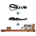 WaterRower Rudergerät Kirsche, inkl. S4 Monitor, Herzfrequenzempfänger und Brustgurt POLAR T31, Set 3-tlg