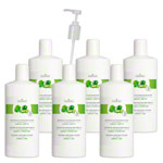 cosiMed Massage-Set 6 x Natürliche Massagelotion Ginkgo-Limette 1 l, inkl. Dosierpumpe