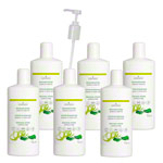 cosiMed Massagelotion-Set 6x Massagelotion Ginkgo-Limette 1 l, inkl. Dosierpumpe