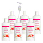 cosiMed Massagelotion-Set 6x Massagelotion Grapefruit-Ingwer, 1 l, inkl. Dosierpumpe