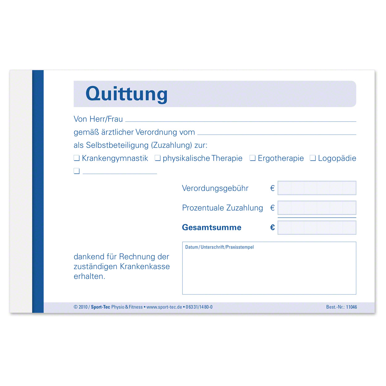 Quttungsblock Quittungsbuch Quittung Quittungen 5x50 Blatt