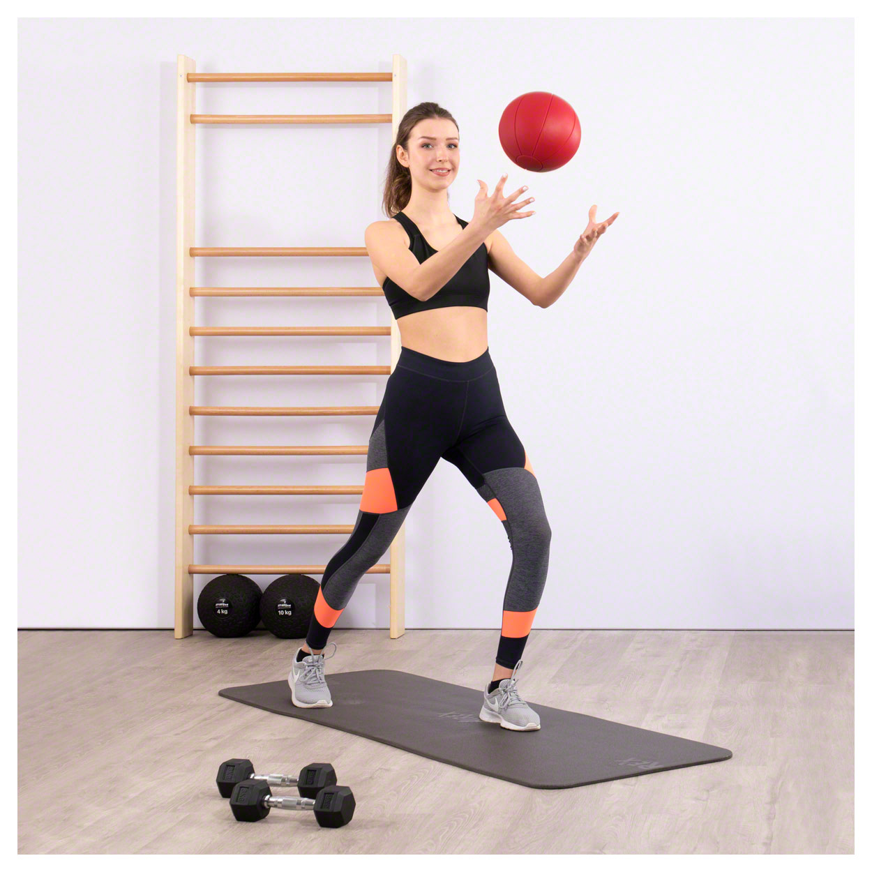 TOGU Medizinball Fitnessball Gewichtsball Rehaball aus Ruton 21 cm, 0,8 kg, ROT | eBay