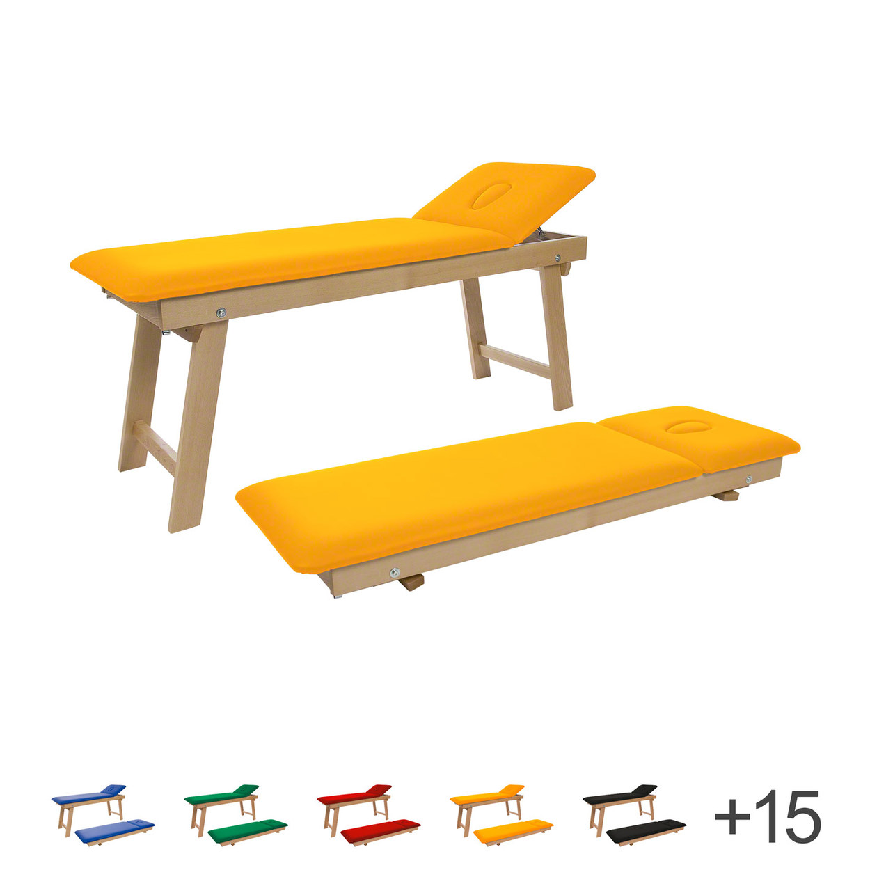 Therapieliege Tiziano Natur Massageliege Massagebank Praxisliege, 65 cm - Bild 64 von 189