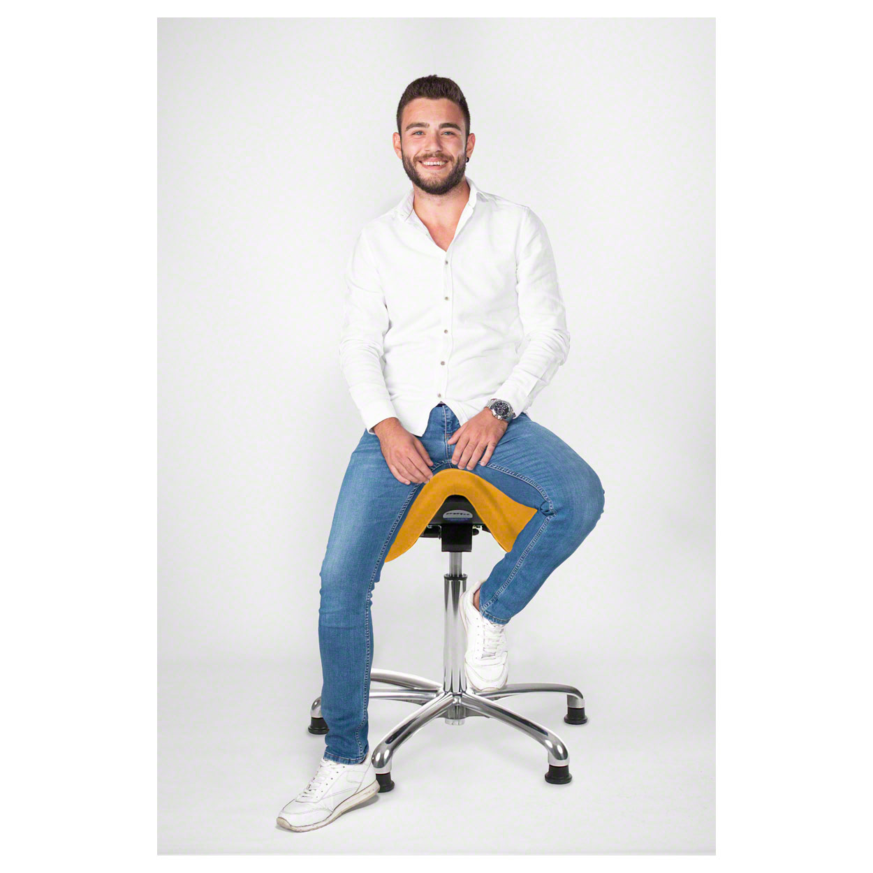 Tabouret de selle boutiques exclusif avec rembourrage et patins, tabouret de travail