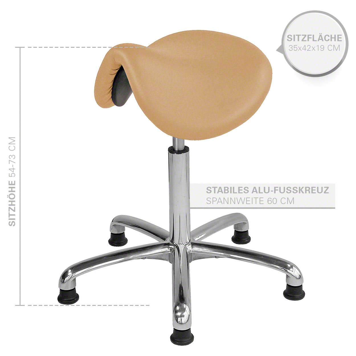 Tabouret offres de selle exclusif avec rembourrage et patins, tabouret de travail