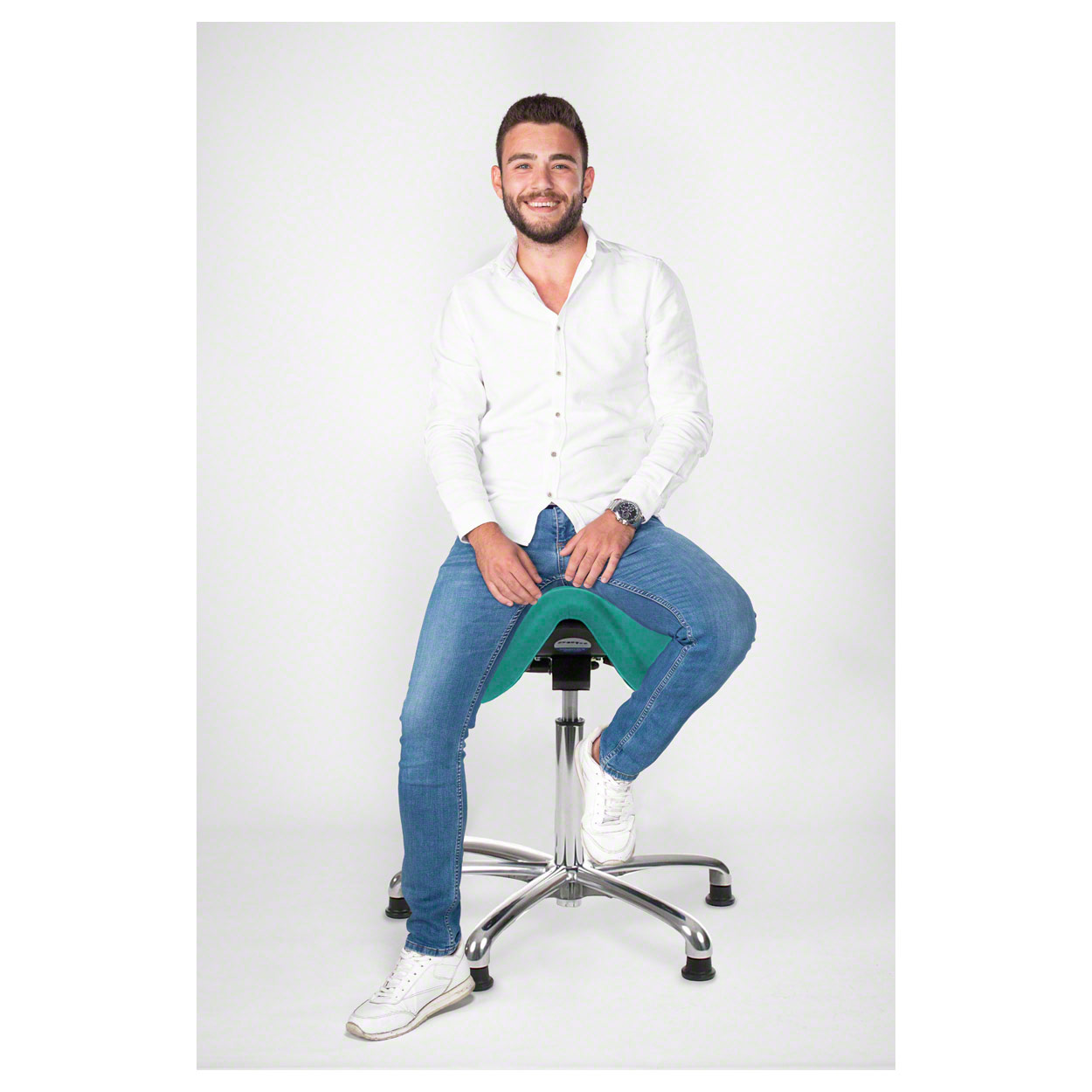 Tabouret de selle offres exclusif avec rembourrage et patins, tabouret de travail