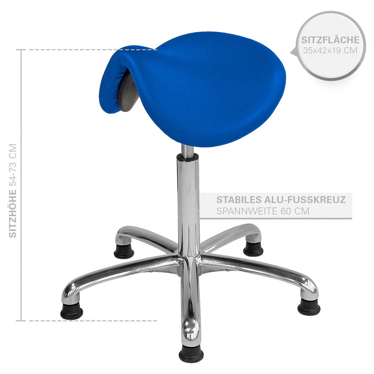 Tabouret de selle exclusif avec rembourrage et patins, tabouret de 2024 travail
