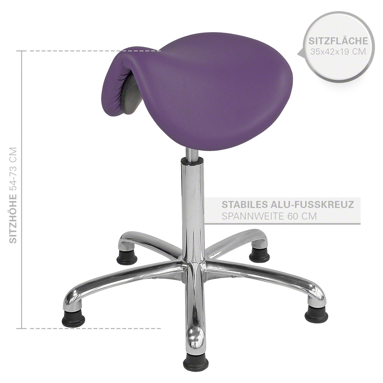 Tabouret de selle exclusif avec rembourrage et patins, tabouret de 2024 travail