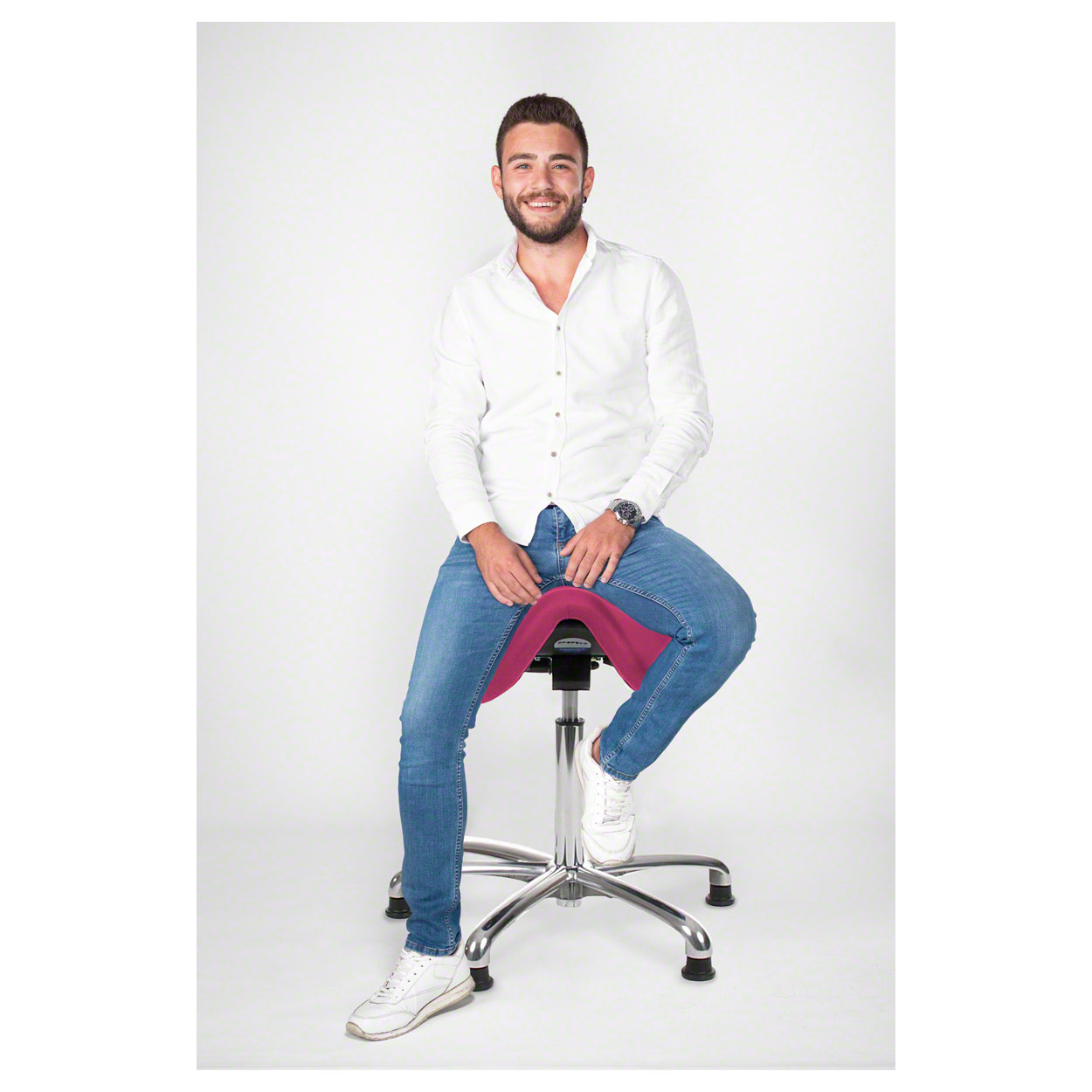 Tabouret offres de selle exclusif avec rembourrage et patins, tabouret de travail