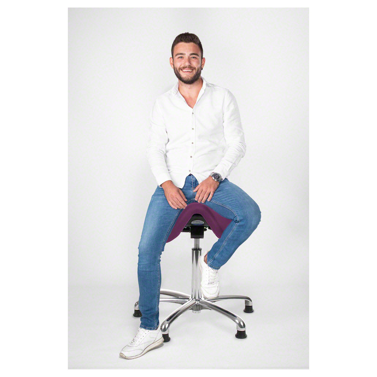 Tabouret de selle exclusif avec officiel rembourrage et patins, tabouret de travail