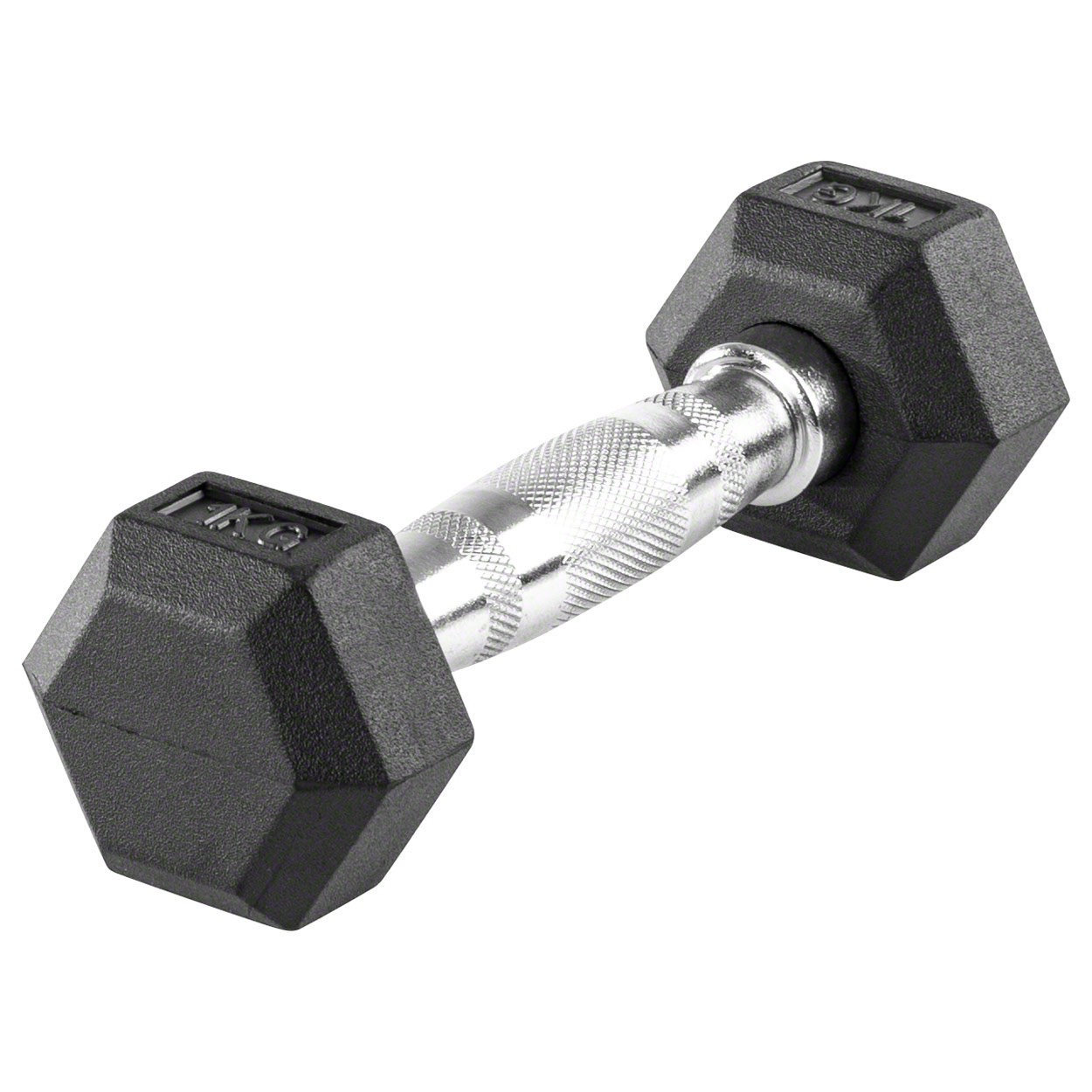 Hex Kompakthantel aus Gummi, 1 kg, Hexagon-Hantel - Bild 2 von 19