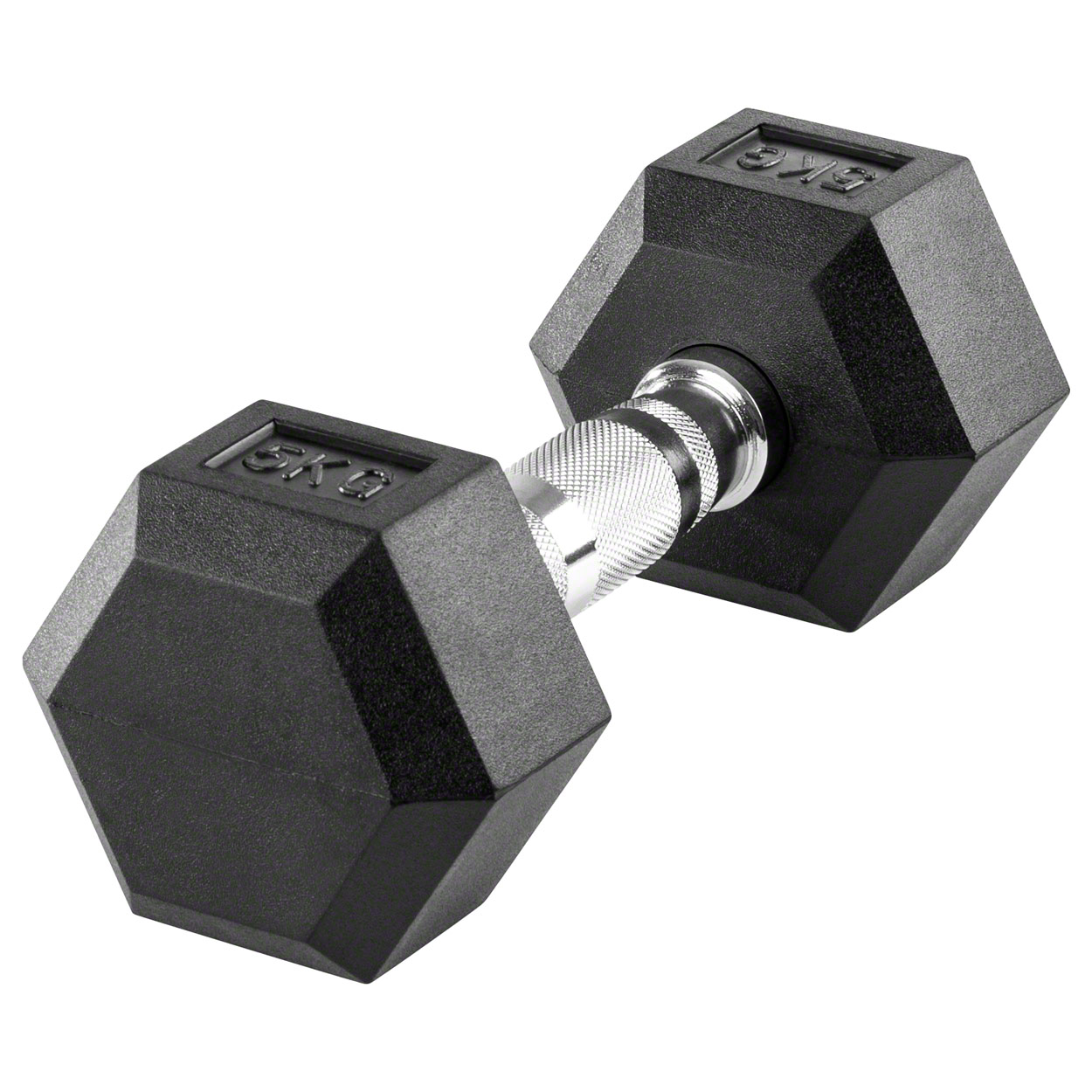 Hex Kompakthantel aus Gummi, 1 kg, Hexagon-Hantel - Bild 6 von 19