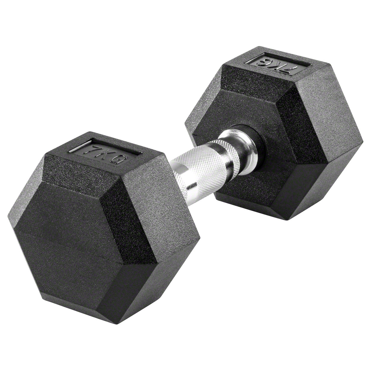Hex Kompakthantel aus Gummi, 1 kg, Hexagon-Hantel - Bild 8 von 19