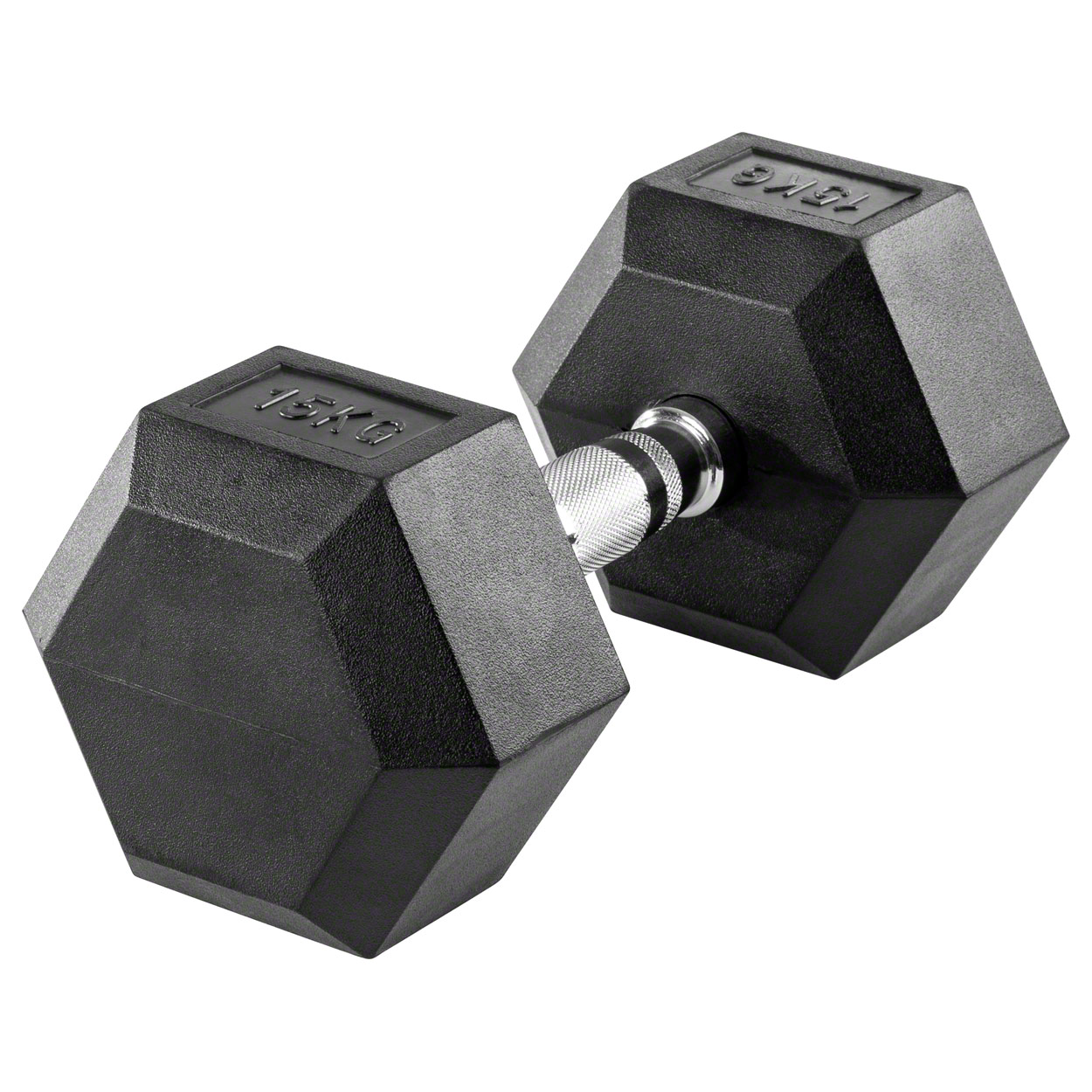 Hex Kompakthantel aus Gummi, 1 kg, Hexagon-Hantel - Bild 13 von 19