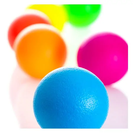 Schaumstoffball Dragonskin Neon, beschichtet,  9 cm, 6er Set