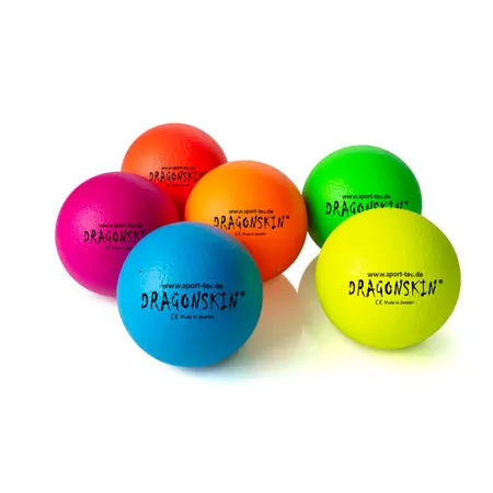 Schaumstoffball Dragonskin Neon, beschichtet,  9 cm, 6er Set