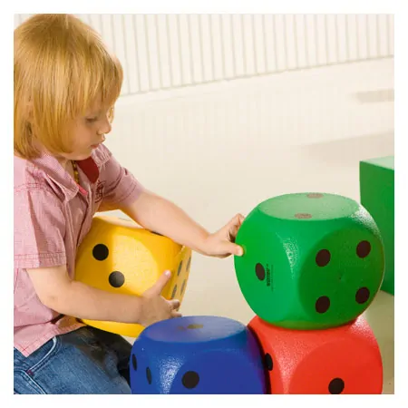 VOLLEY Schaumstoff-Lernwrfel 3-tlg. Set, 16x16x16 cm, Zahlen und Rechenzeichen