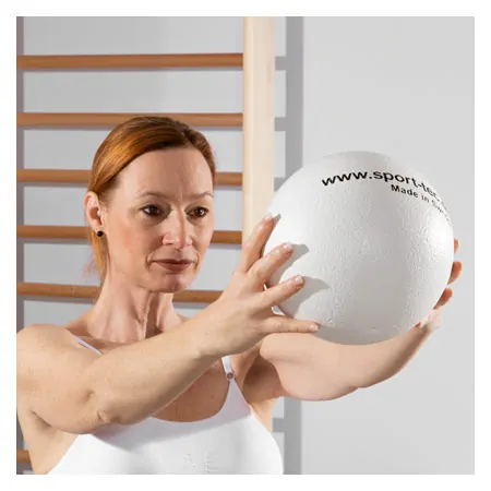 Schaumstoffball beschichtet,  21 cm, wei