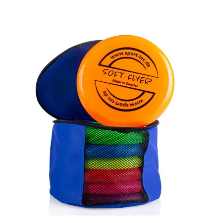 Sport-Tec Soft-Flyer Wurfscheiben-Set, 7 Stck inkl. Aufbewahrungstasche