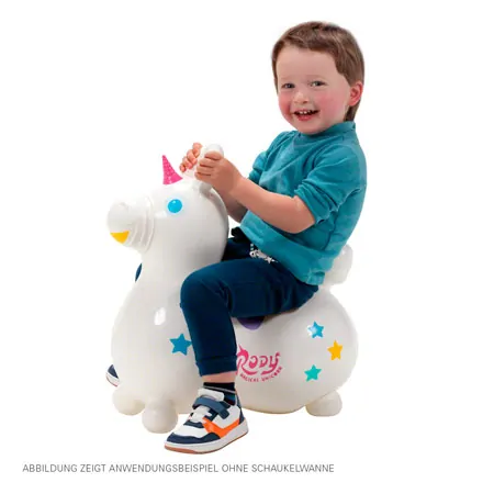 GYMNIC Hpftier Einhorn Rody Magical Unicorn mit Schaukelwanne