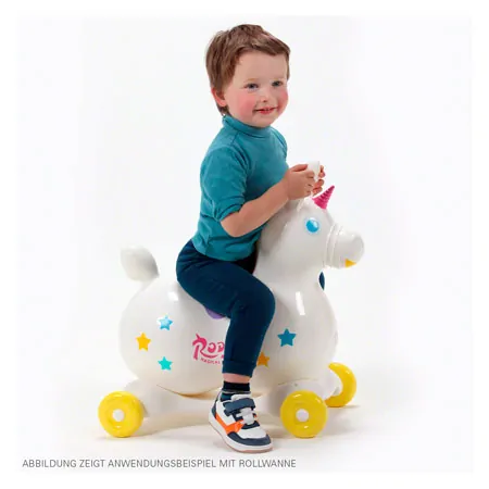 GYMNIC Hpftier Einhorn Rody Magical Unicorn mit Schaukelwanne