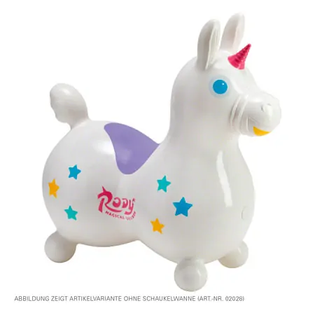 GYMNIC Hpftier Einhorn Rody Magical Unicorn mit Schaukelwanne