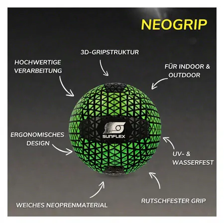 SUNFLEX Beach- und Funball NeoGrip, Neongr�n, Gr��e 2