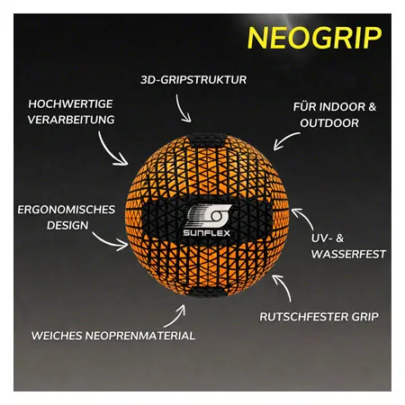 SUNFLEX Beach- und Funball NeoGrip, Orange, Gr��e 5