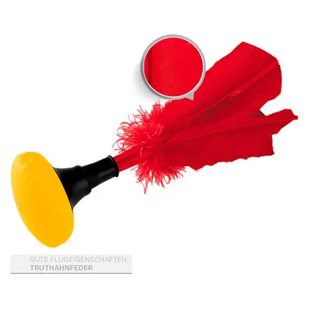 Wurfspiel Indiaca Turnier, 45 g, inkl Ersatzfedergarnitur fr Indiaca