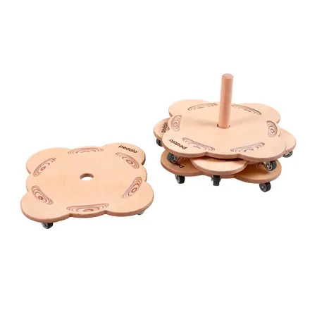 Rollrutscher-Set, 5-tlg., 4 Rollbretter und 1 Stapelvorrichtung