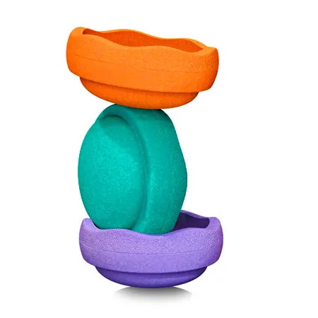 Stapelstein Set, classic secondary, 3 Stapelsteine, 1x lila, 1x grn, 1x orange