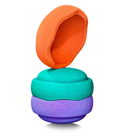 Stapelstein Set, classic secondary, 3 Stapelsteine, 1x lila, 1x grn, 1x orange