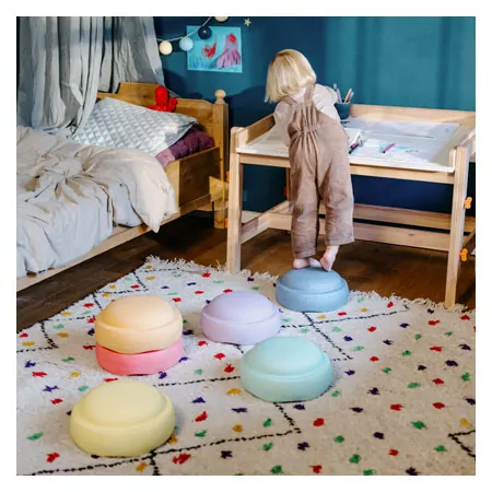 Stapelstein-Set rainbow pastel, 6-tlg.