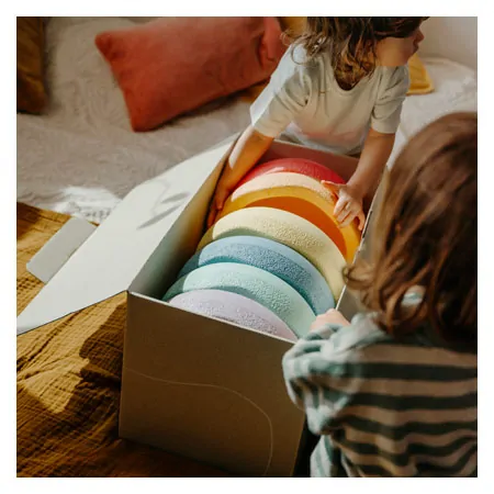 Stapelstein-Set rainbow pastel, 6-tlg.
