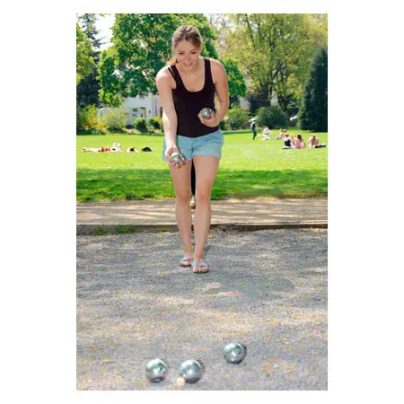 Boule-Set mit Nylontasche, glanzverchromt, 6 Stck