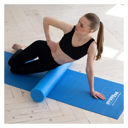 Yoga Rolle,  15 cm x 90 cm, blau
