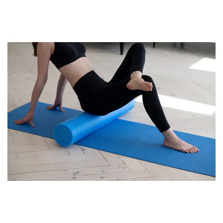 Yoga Rolle,  15 cm x 90 cm, blau